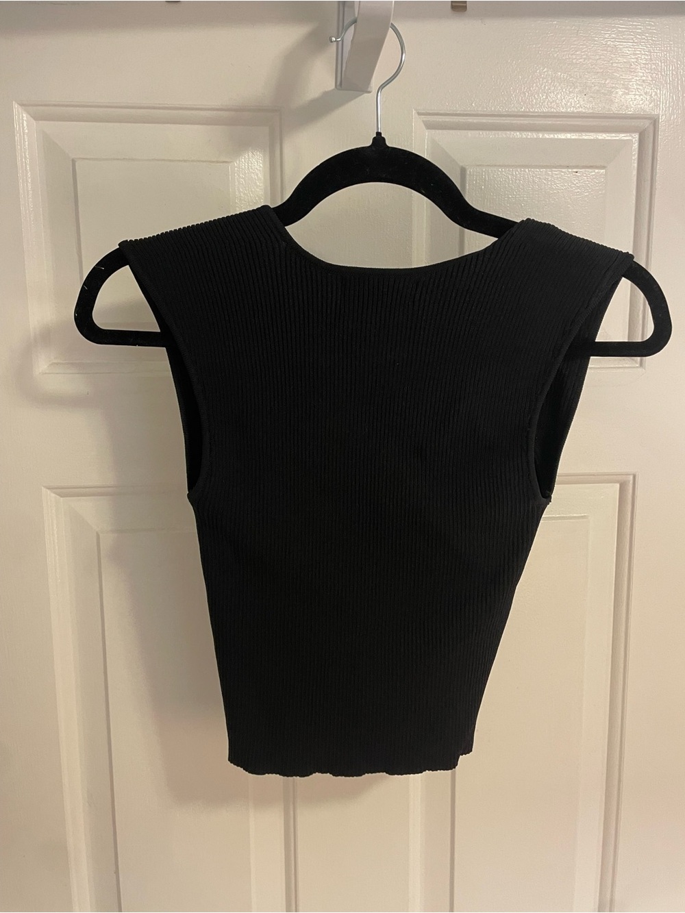 Cider Black Ribbed Square-Neck Tank - Picture 2 of 2